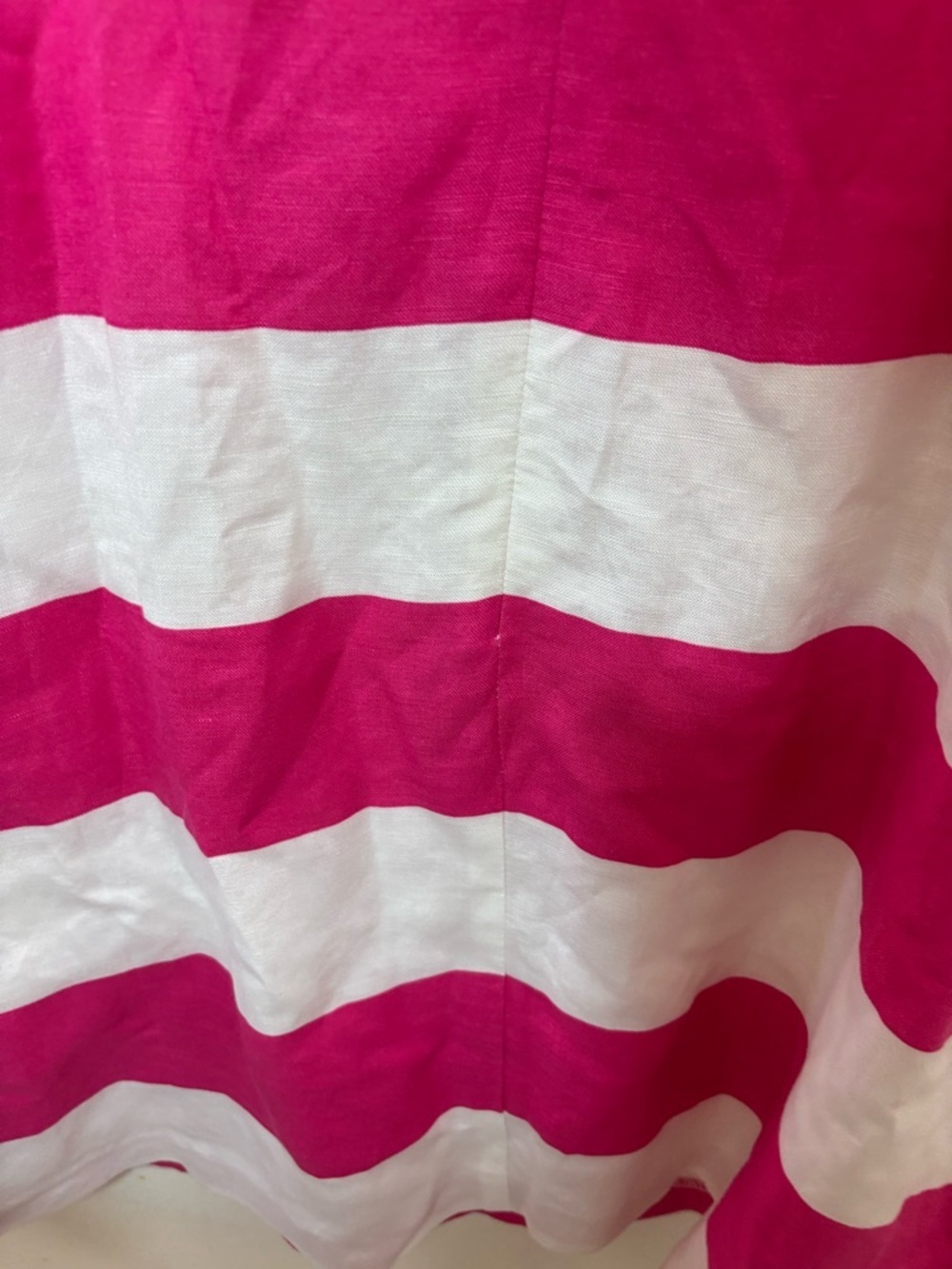 CeCe Hot Pink babydoll square neck Sleeveless linen beach vacation Dress - Picture 5 of 7